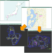 案内図から管理図面を選択